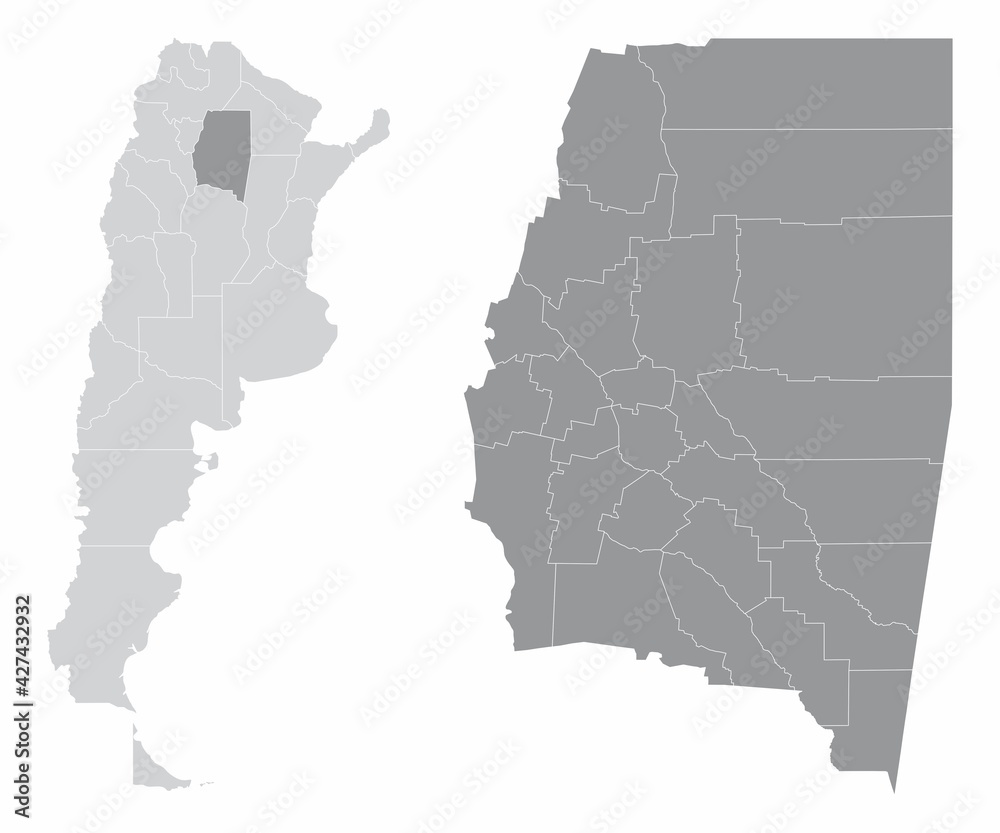 Fototapeta premium Santiago del Estero province administrative map