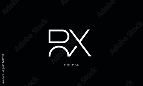 Alphabet letter icon logo RX