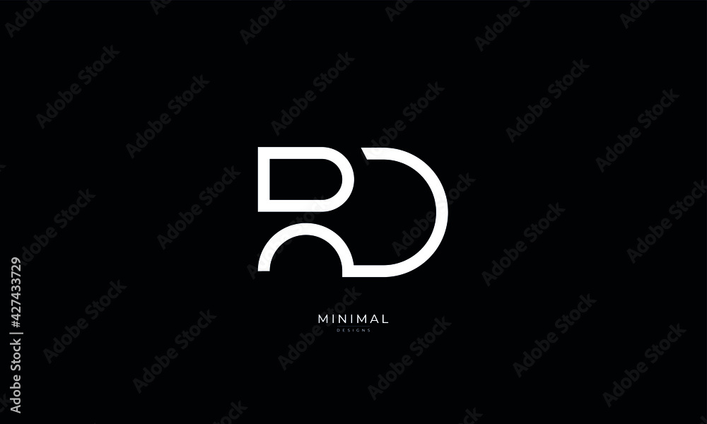 Alphabet letter icon logo RD Stock Vector | Adobe Stock