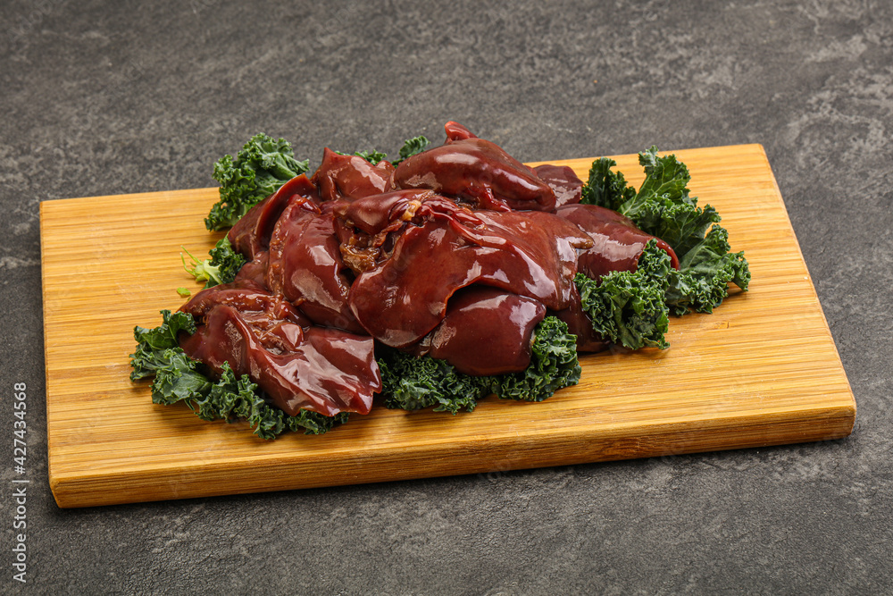 Raw chicken liver for cooking Raw chicken liver for cooking