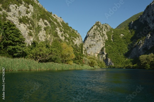 Fototapeta Naklejka Na Ścianę i Meble -  Cetina is the most water rich river in Dalmatia in southern Croatia and cuts through a beautiful forest