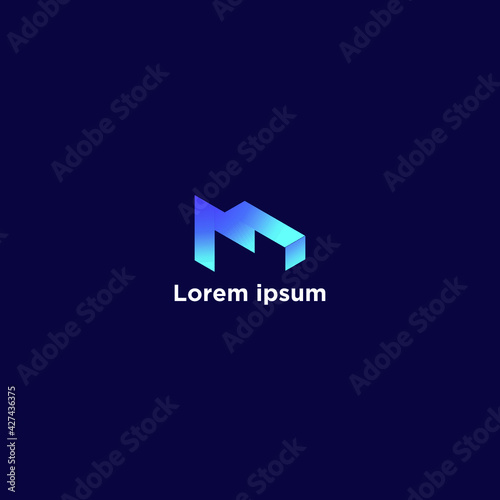 Abstract M Letter Logo Design