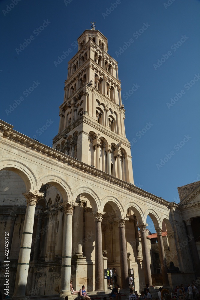 Diocletian was a Roman emperor who built a palace in Split, Dalmatia, Croatia, and today it forms about half of the old town Diocletian was a Roman emperor who built a palace in Split, Dalmatia, Croatia, and today it forms about half of the old town