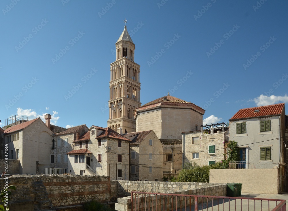 Diocletian was a Roman emperor who built a palace in Split, Dalmatia, Croatia, and today it forms about half of the old town