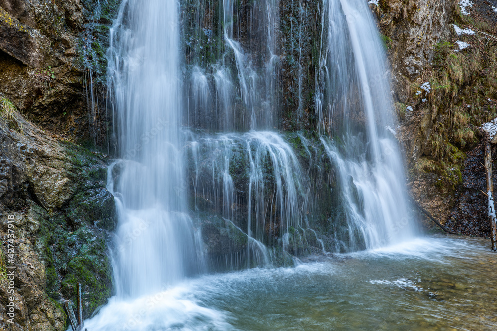 Detail of the Josefstaler waterfalls close to lake Schliersee, Bavaria, Germany