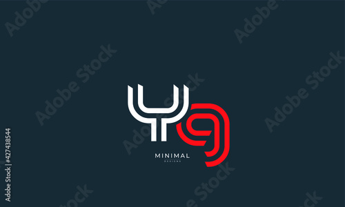 Alphabet letter icon logo YG