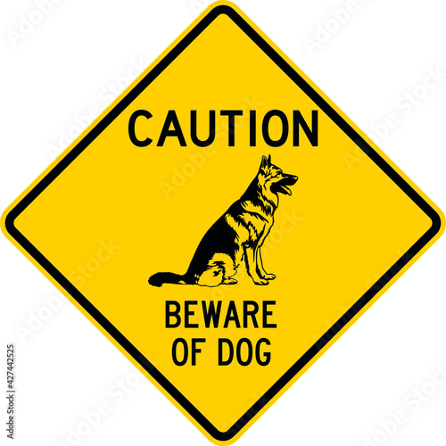 Caution - beware of dog