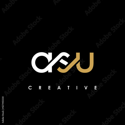 ASU Letter Initial Logo Design Template Vector Illustration