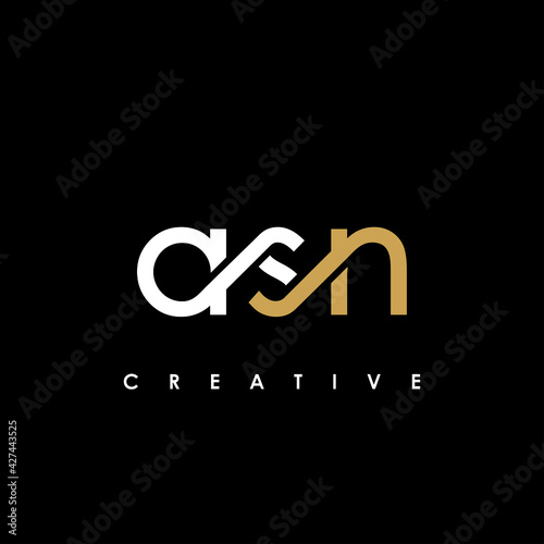 ASN Letter Initial Logo Design Template Vector Illustration photo