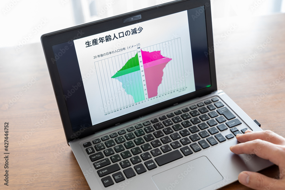 生産年齢人口の減少(片手) 生産年齢人口の減少(片手)