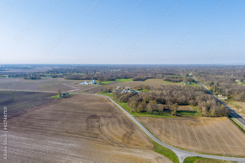 Agricultural production field the Caseyville Illinois on USA