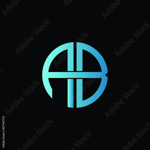 ab letter logo design 