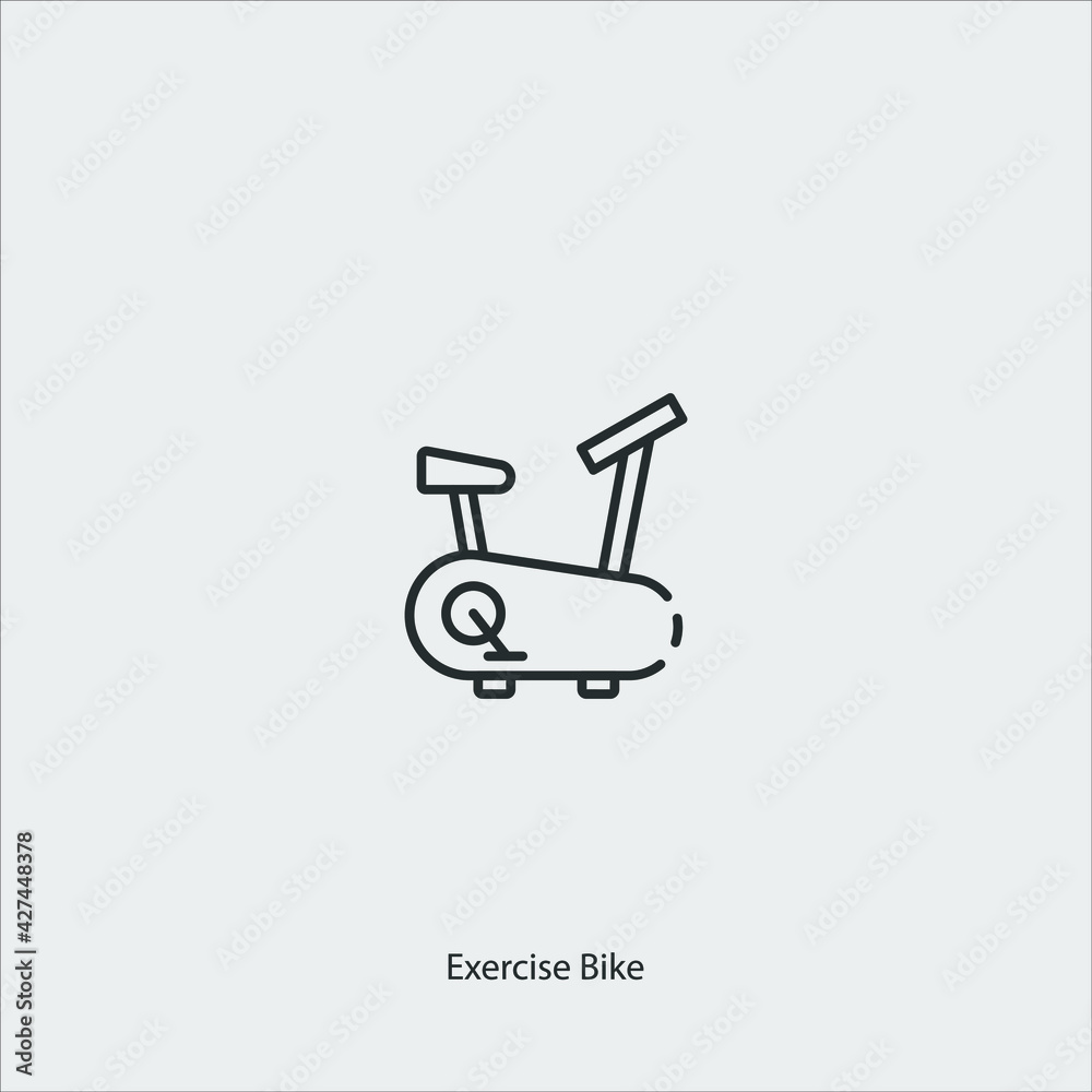 exercise bike icon vector icon.Editable stroke.linear style sign for use web design and mobile apps,logo.Symbol illustration.Pixel vector graphics - Vector exercise bike icon vector icon.Editable stroke.linear style sign for use web design and mobile apps,logo.Symbol illustration.Pixel vector graphics - Vector