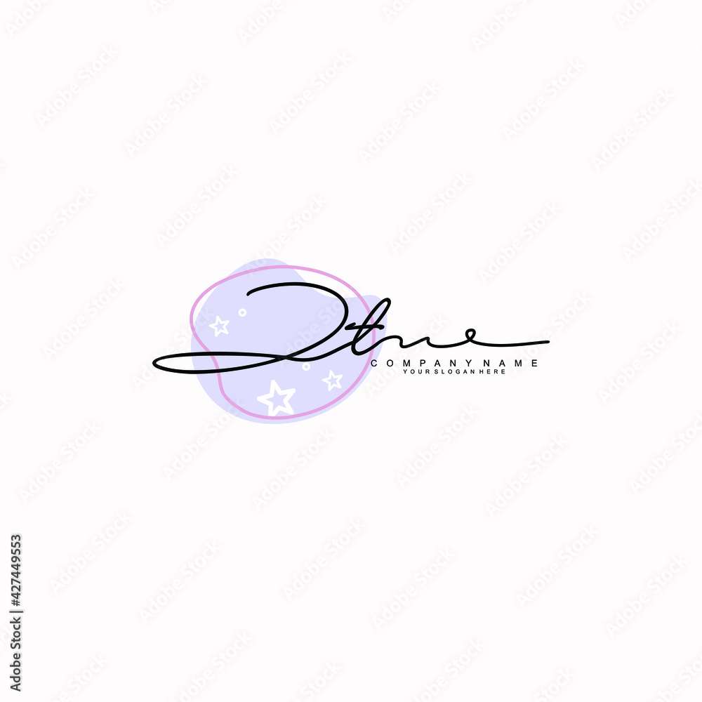 ZT Initials handwritten minimalistic logo template vector ZT Initials handwritten minimalistic logo template vector