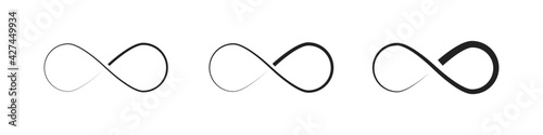 Infinity symbol. Vector logos set. Vector illustration.
