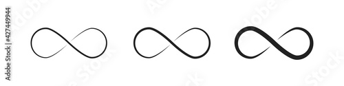Infinity symbol. Vector logos set. Vector illustration.