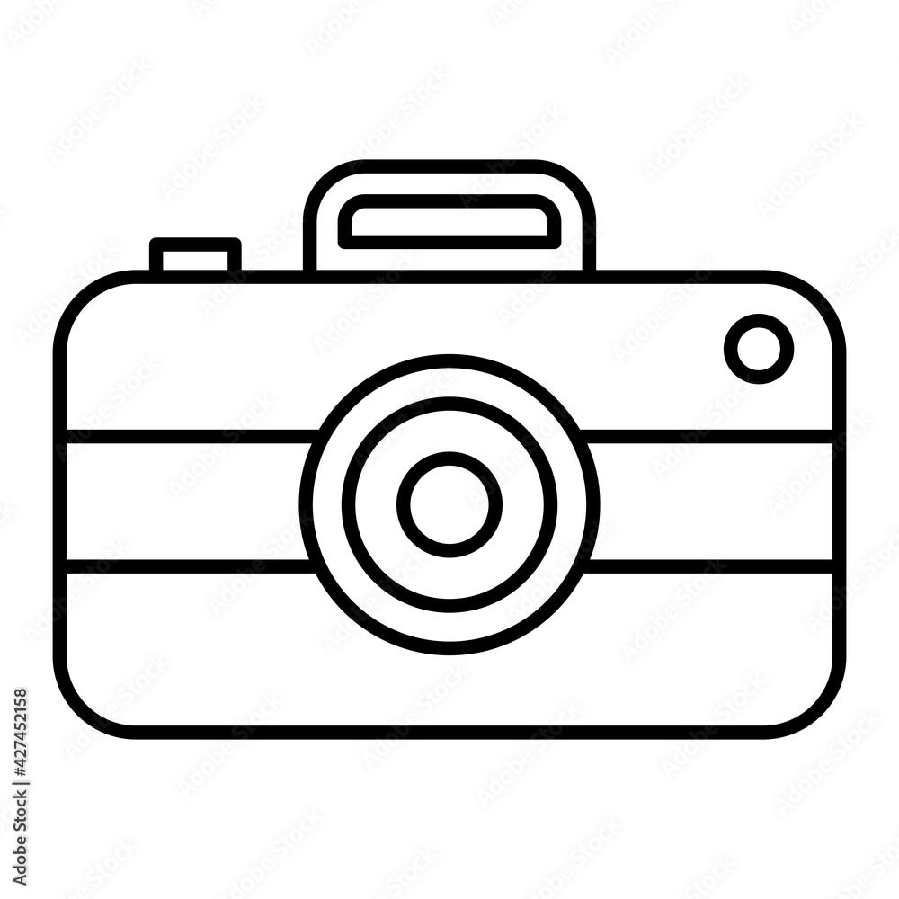 Vector Camera Outline Icon Design Vector Camera Outline Icon Design