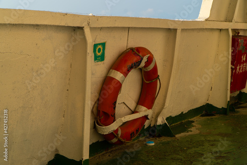 life buoy on the wall