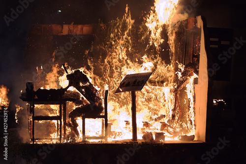 Tableau sur toile Fiestas de Sant Antoni Fuego Mallorca