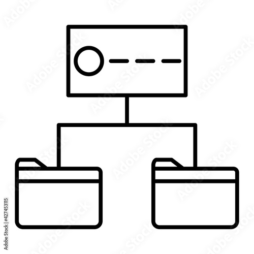 Vector File Hosting Outline Icon Design
