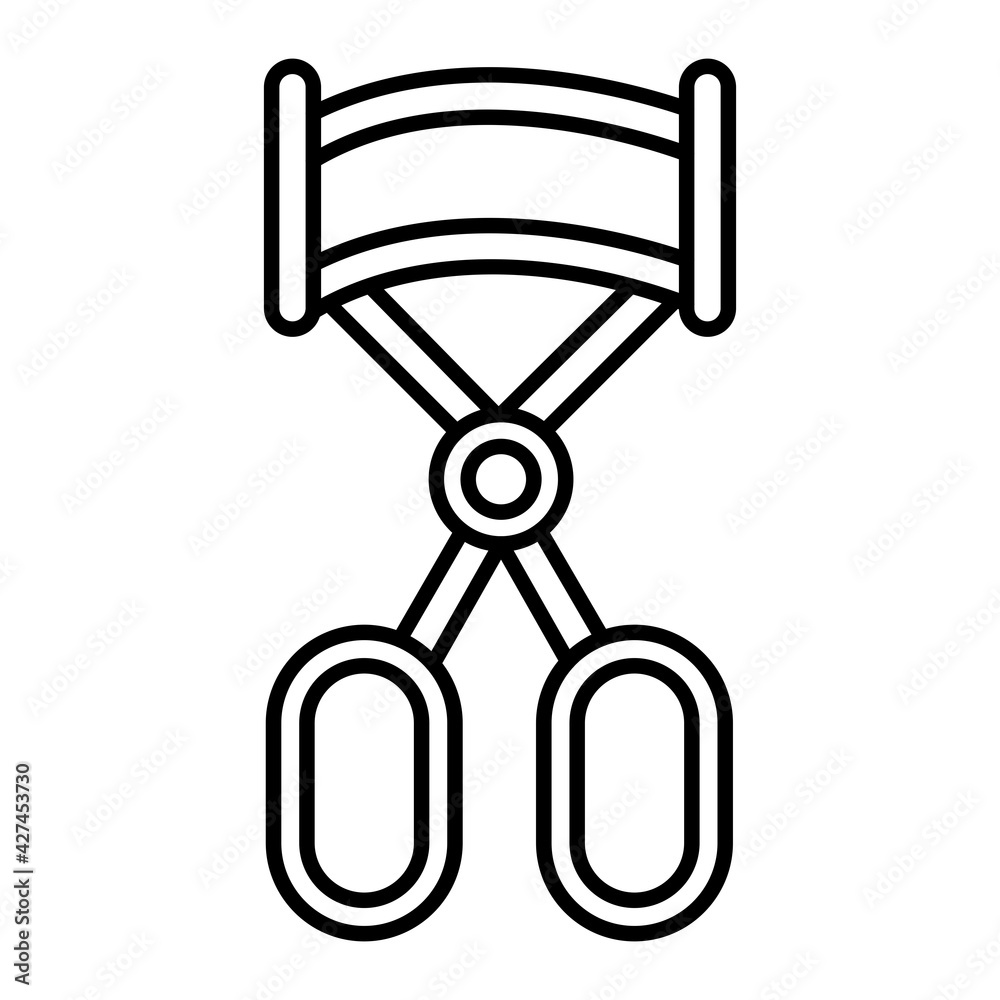 Vector Eyelash Curler Outline Icon Design Vector Eyelash Curler Outline Icon Design