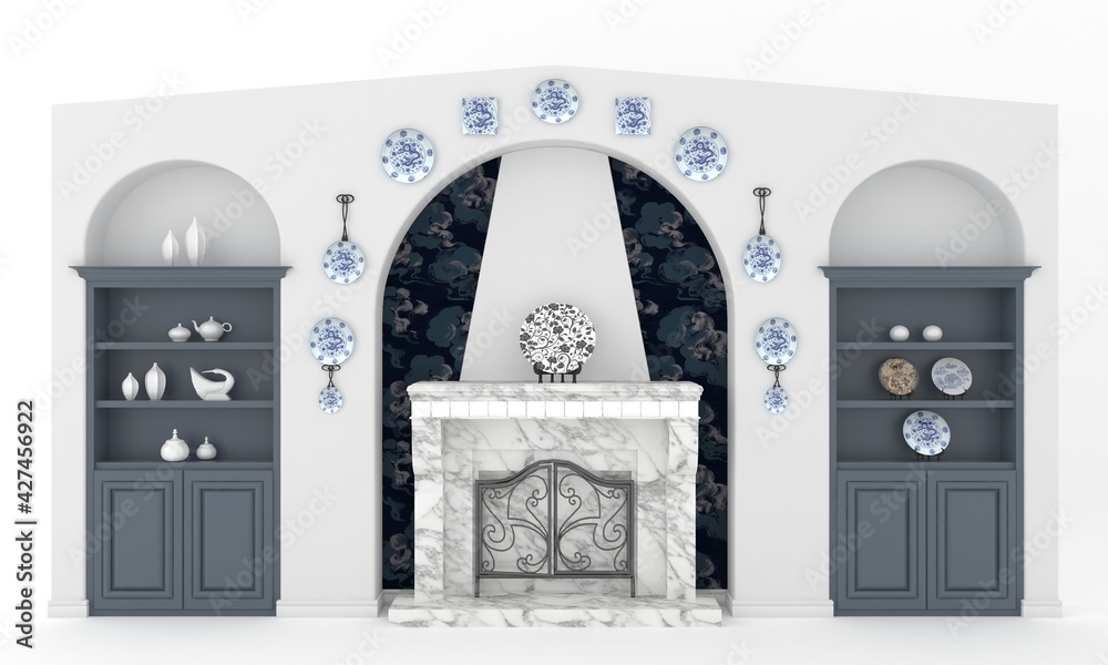 Fototapeta premium Fireplace Interior Design