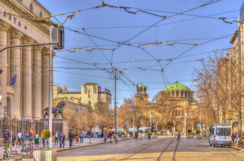 Sofia, Bulgaria : Cityscape in springtime, HDR Image