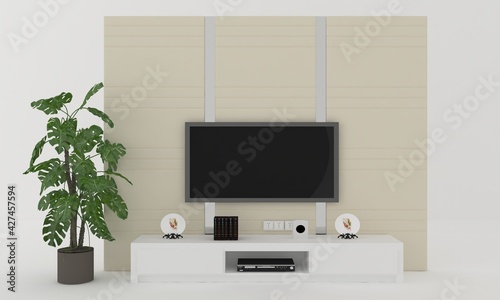 LCD TV rack interior Wall