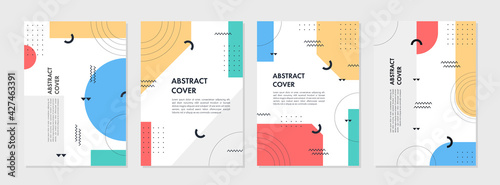 Set of abstract creative artistic templates. Universal cover Designs for Annual Report, Brochures, Flyers, Presentations, Leaflet, Magazine.