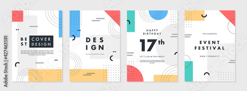 Set of abstract creative artistic templates. Universal cover Designs for Annual Report, Brochures, Flyers, Presentations, Leaflet, Magazine.