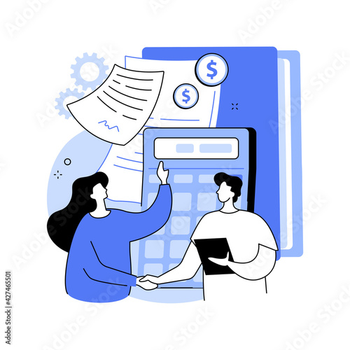 Accountant appointment abstract concept vector illustration.