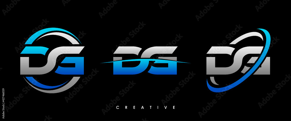 DG Letter Initial Logo Design Template Vector Illustration Stock Vector ...