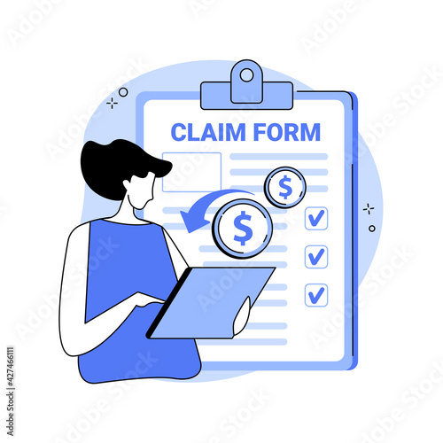 Claim your documents abstract concept vector illustration.