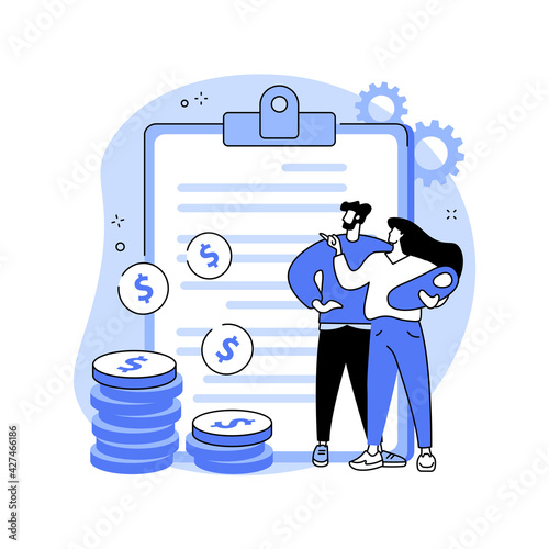 Child benefit abstract concept vector illustration.