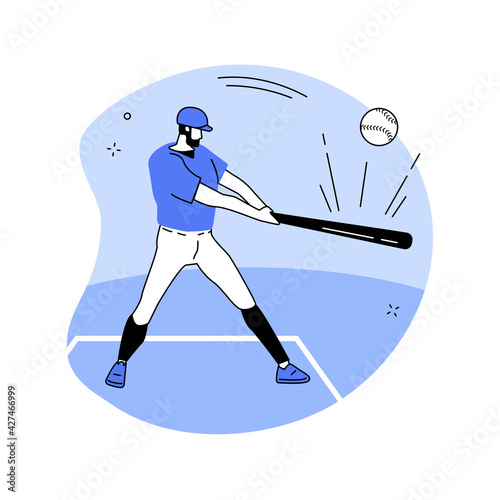 Baseball abstract concept vector illustration.