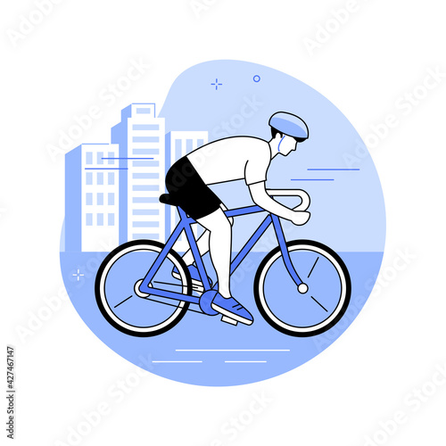 Cycling experiences abstract concept vector illustration.