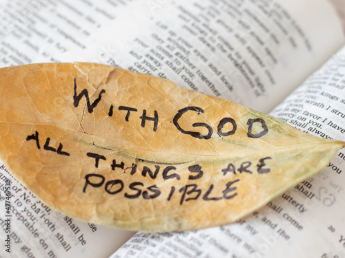Obraz na płótnie With God all things are possible