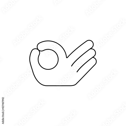 Hand icons. Hand gesture icon set of various shapes