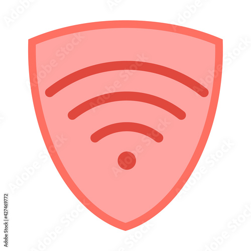 Wifi private protect vector access safe logo shield protocol