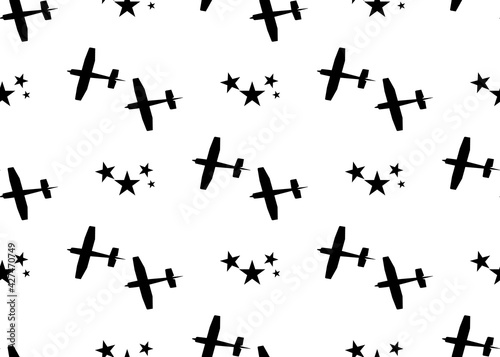 Simple black plane in a flat style. Seamless texture.