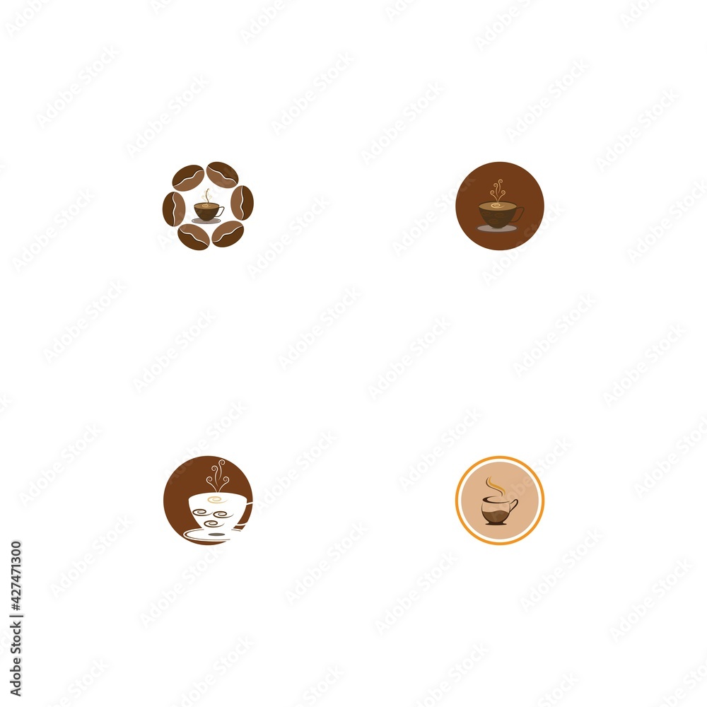 Obraz premium coffee cup logo template