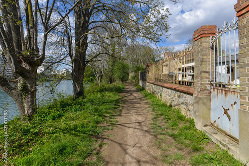 quai du Halage, chemin de randonnée, La Seine, Draveil, 91, Essonne