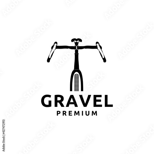 Gravel Bike Cyclocross Bicycle Logo Design Vector Icon