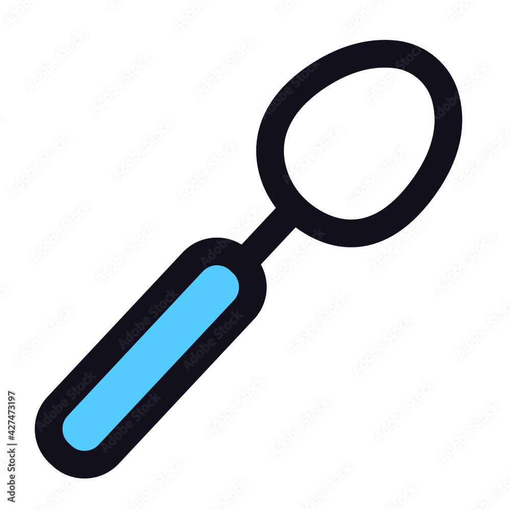 icon in the form of a blue spoon. suitable for the design of social networks and websites icon in the form of a blue spoon. suitable for the design of social networks and websites