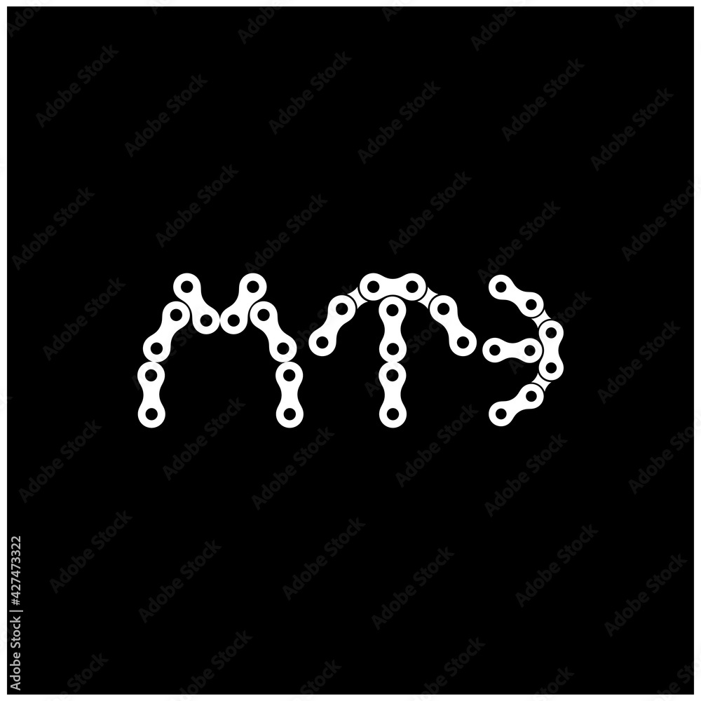 Initial Letter MTB from Chain, Mountain Bike Logo Design Vector Template Initial Letter MTB from Chain, Mountain Bike Logo Design Vector Template