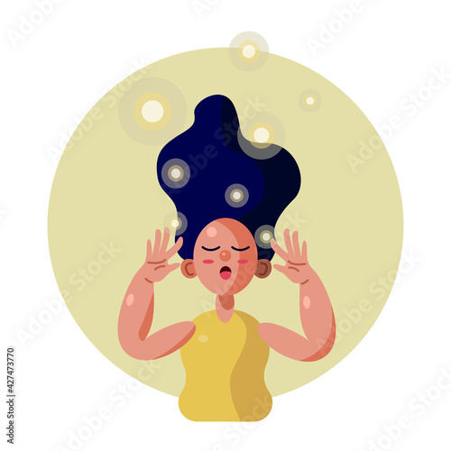 A man try to concentrate to heal his mind.