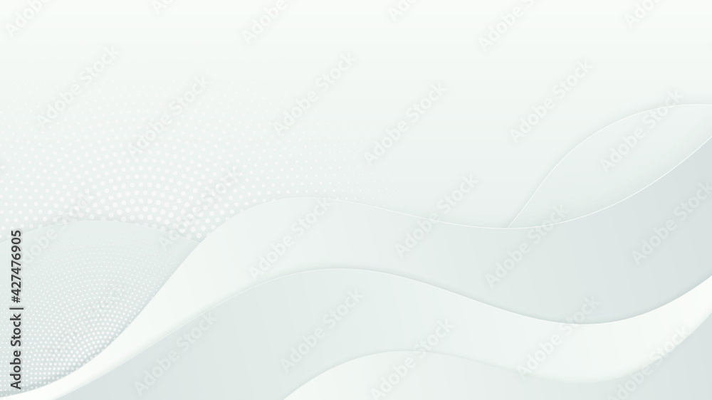 Obraz premium Abstract white and gray gradient color curve background.