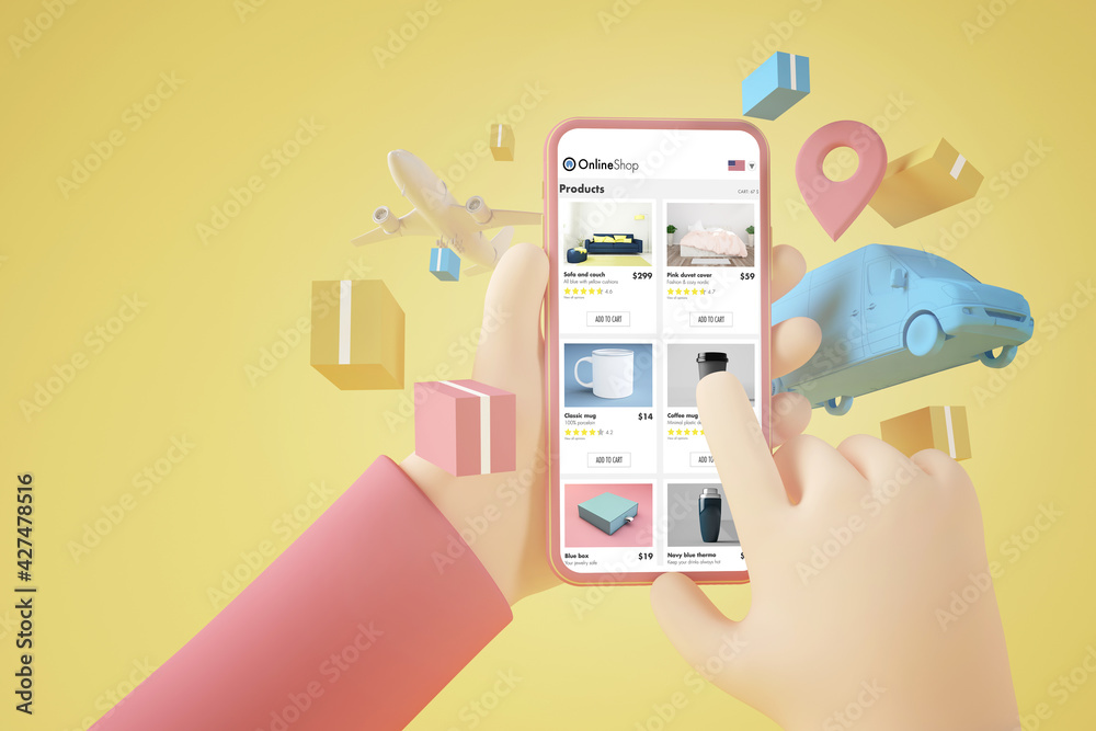 Obraz premium Sopping online concept