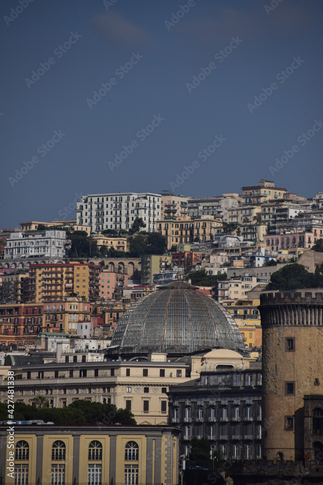 View to Naples city, Italy.