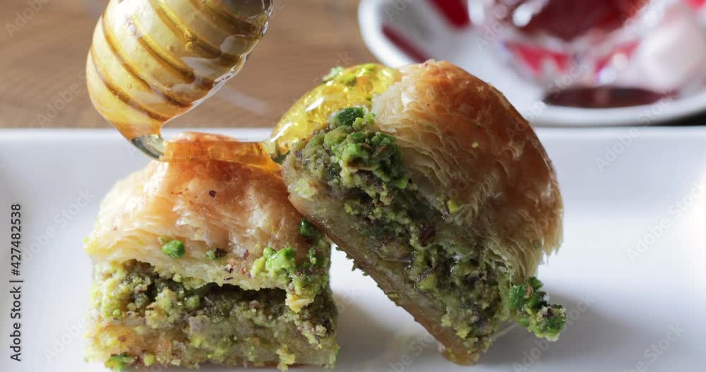 baklava and Turkish tea for ramadan Kareem